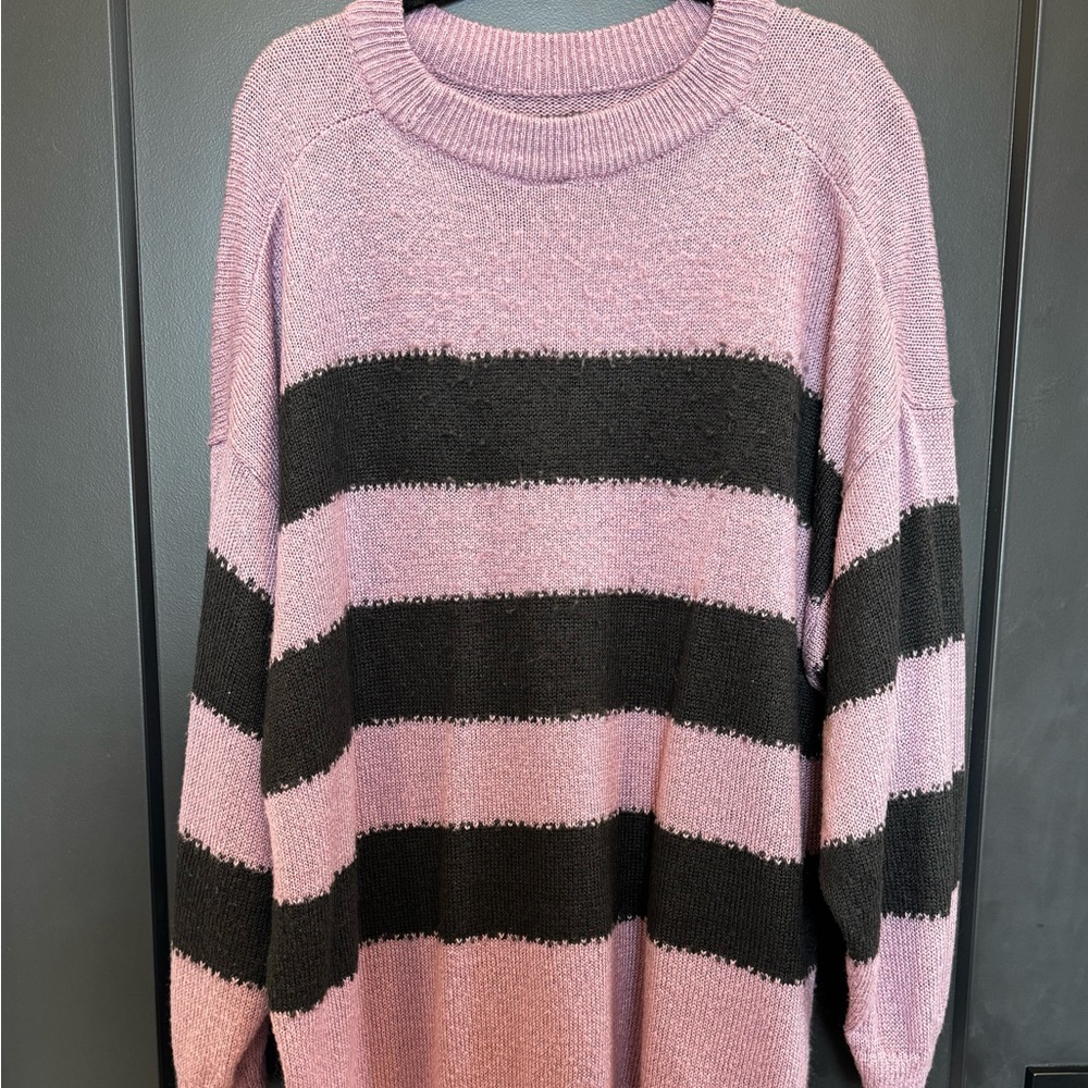 Striped purple and Black Women's Sweater